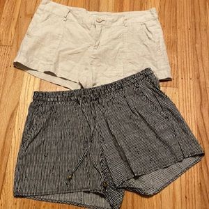 Shorts Bundle. Linen Shorts + Drawstring Shorts